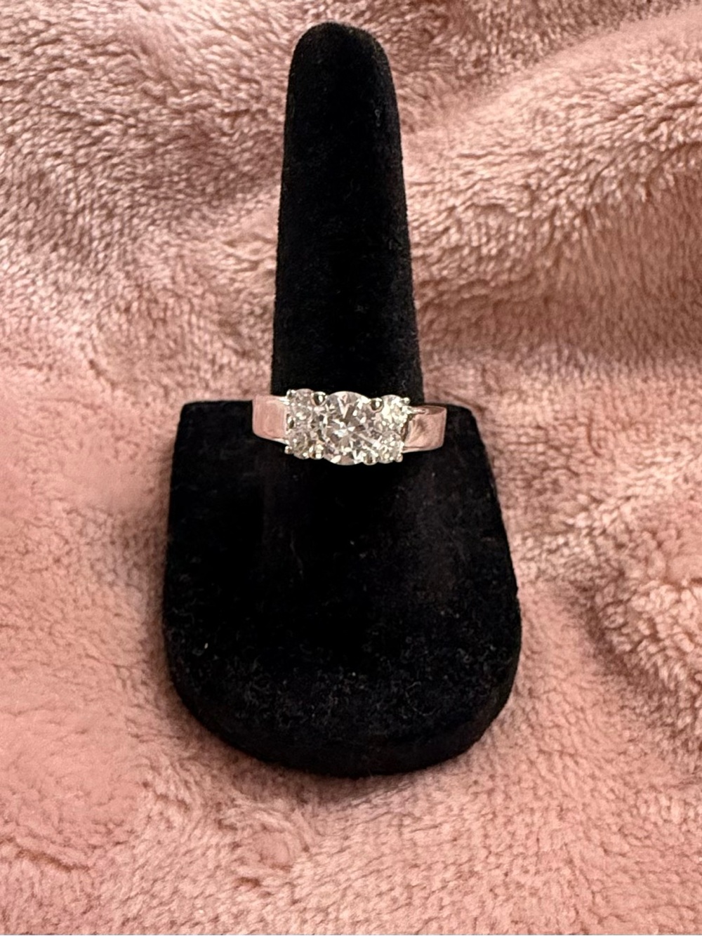 Princess Cut/Cubic Zirconia Three-Stone Ring